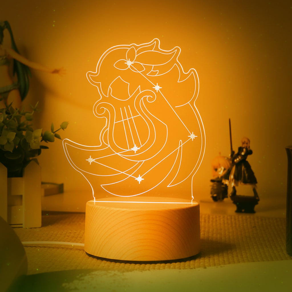 Game engraved Qingqing Wendy Kelly Bedroom Bedside Radio Lamp