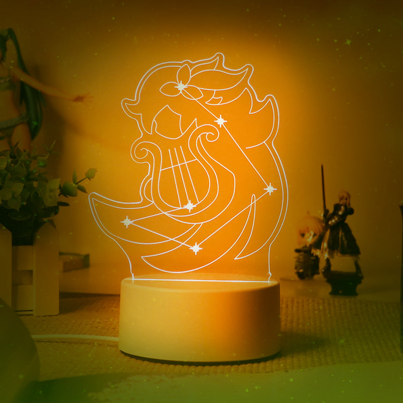 Game engraved Qingqing Wendy Kelly Bedroom Bedside Radio Lamp
