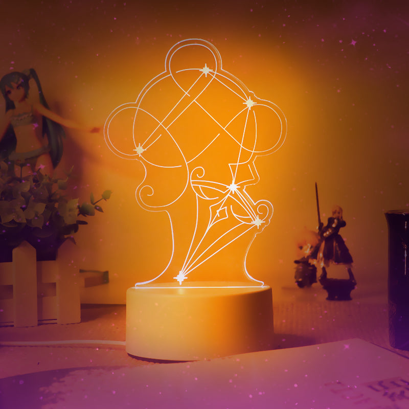 Game engraved Qingqing Wendy Kelly Bedroom Bedside Radio Lamp