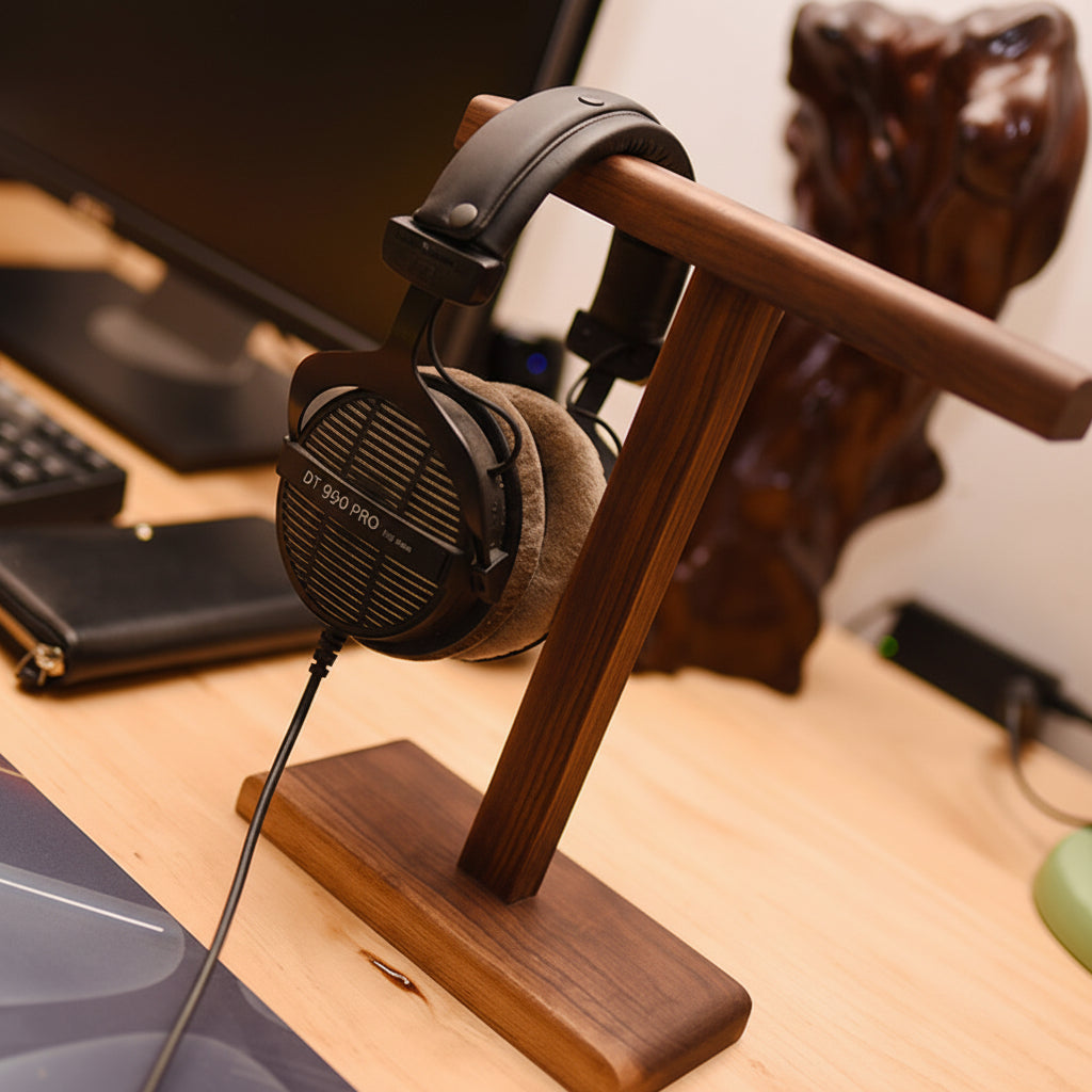 Black Walnut Headphone Hanger