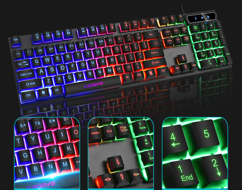 Colorful Backlit Usb Wired Gaming Keyboard