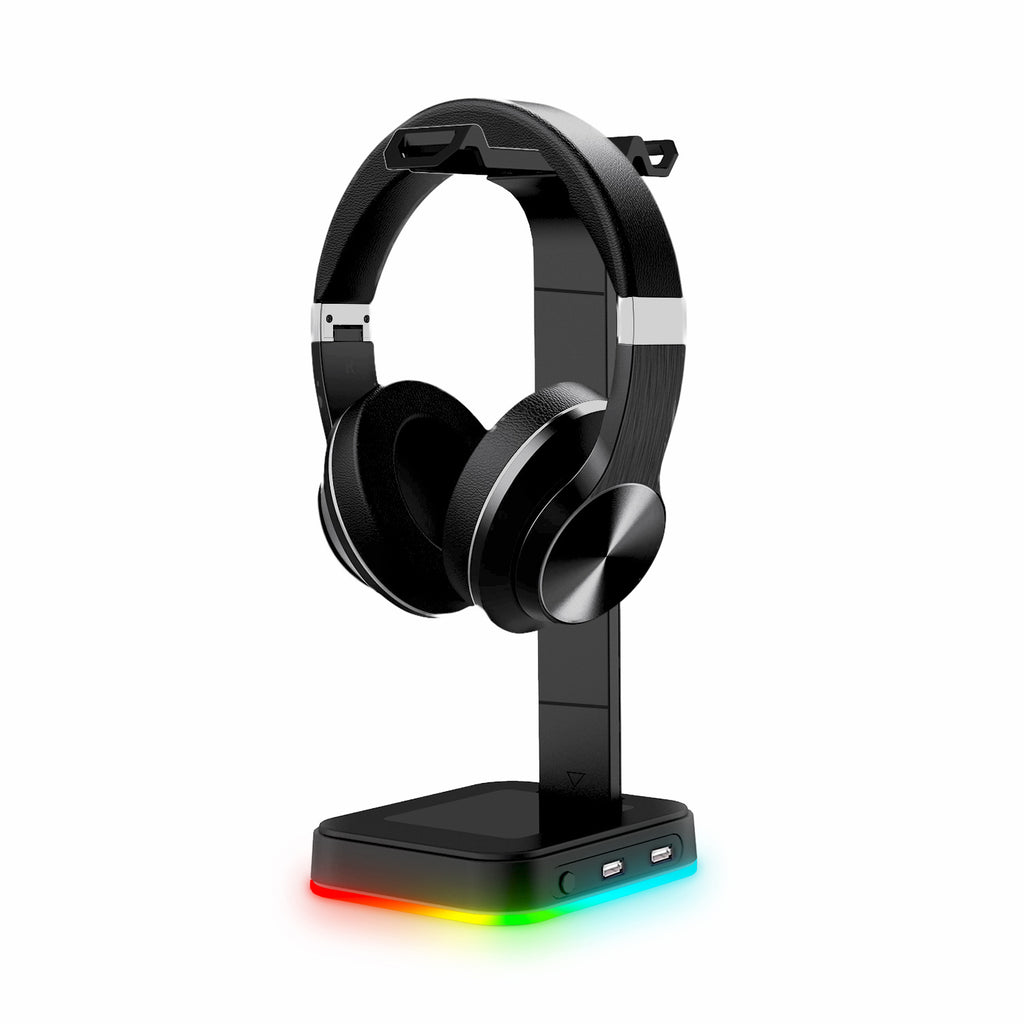 Gaming Headset Holder With 2 USB Charging Earphone Hanger